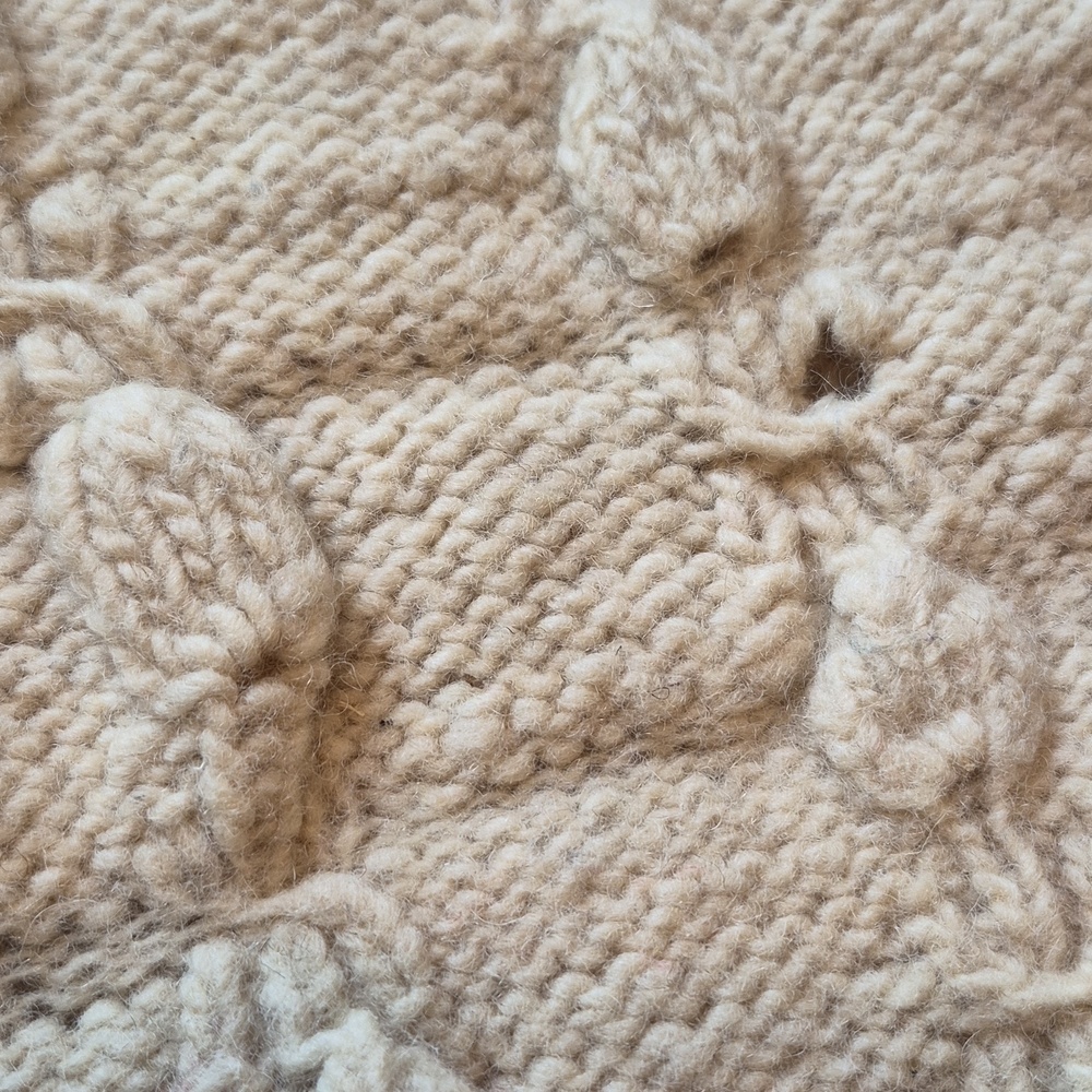 Vtg Neiman Marcus 100% Wool 3/4 Puff Sleeve Knit Sweater, XS - Picture 12 of 16
